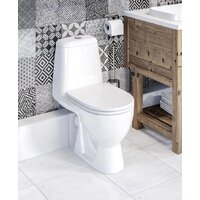 Унитаз напольный Sanita Luxe Max Comfort WC.CC/Max/2-DM/WHT.G/S1 (с сиденьем) - Превью изображения №6 — Интернет-магазин Time-Shop