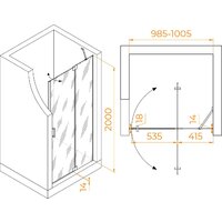 Душевая дверь RGW HO-014Gr 350601410-210 - Превью изображения №4 — Интернет-магазин Time-Shop