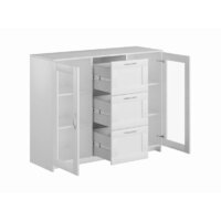 Комод Mio Tesoro Сириус 2 двери со стеклом и 3 ящика 117x95 2.02.03.380.1 (белый) - Превью изображения №3 — Интернет-магазин Time-Shop