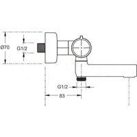 Душевая система  Jacob Delafon Atom E26238-CP - Превью изображения №6 — Интернет-магазин Time-Shop