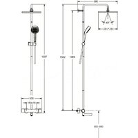 Душевая система  Jacob Delafon Atom E26238-CP - Превью изображения №5 — Интернет-магазин Time-Shop