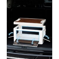 Органайзер для хранения Happy Home складной со столиком HH-014 60 л (белый) - Превью изображения №2 — Интернет-магазин Time-Shop