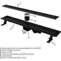 Трап/канал RGW Drain Leo-30 60213060-04 - Превью изображения №5 — Интернет-магазин Time-Shop