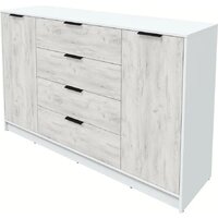 Тумба Интерлиния Концепт КТ-Т160 (дуб белый/белый платинум) - Превью изображения №2 — Интернет-магазин Time-Shop