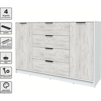 Тумба Интерлиния Концепт КТ-Т160 (дуб белый/белый платинум) - Превью изображения №3 — Интернет-магазин Time-Shop