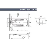 Ванна Ventospa Serena LA 150x70 (с ножками) - Превью изображения №7 — Интернет-магазин Time-Shop