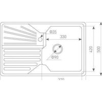 Кухонная мойка Zigmund & Shtain Kaskade 800 (молодое шампанское) - Превью изображения №3 — Интернет-магазин Time-Shop
