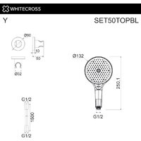 Душевой гарнитур  Whitecross SET50TOPBL (черный матовый) - Превью изображения №2 — Интернет-магазин Time-Shop