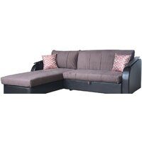 Угловой диван Асмана Магнат 0.8 декор прямой (ридли 07/банни 13/кожзам коричневый) - Превью изображения №2 — Интернет-магазин Time-Shop