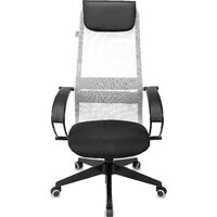 Офисное кресло Бюрократ CH-607 (светло-серый TW-02/сетка) - Превью изображения №3 — Интернет-магазин Time-Shop