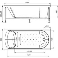 Ванна Radomir Николь 180x80 2-78-0-0-1-210Р (фронтальный, с каркасом) - Превью изображения №11 — Интернет-магазин Time-Shop