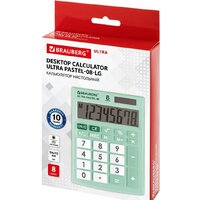 Бухгалтерский калькулятор BRAUBERG Ultra Pastel-08-LG 250515 (мятный) - Превью изображения №9 — Интернет-магазин Time-Shop