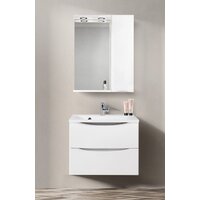  BelBagno Шкаф с зеркалом Marino-SPC-600/750-1A-BL-P-R (bianco lucido) - Превью изображения №2 — Интернет-магазин Time-Shop