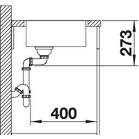 Кухонная мойка Blanco Zerox 400-IF Durinox (без клапана-автомата) - Превью изображения №3 — Интернет-магазин Time-Shop
