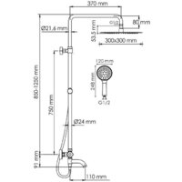 Душевая система  Wasserkraft A188.261.207.PG Thermo - Превью изображения №3 — Интернет-магазин Time-Shop