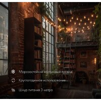Светодиодная гирлянда Neon-Night Уличная Лофт 10 м 331-355 (теплый белый) - Превью изображения №3 — Интернет-магазин Time-Shop