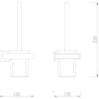 Ершик для унитаза Omnires Nelson NL80620GR - Превью изображения №2 — Интернет-магазин Time-Shop