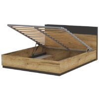 Кровать Интерлиния Loft LT-К160 160x200 (дуб золотой-антрацит) - Превью изображения №2 — Интернет-магазин Time-Shop