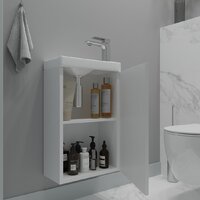  ЗОВ Тумба под умывальник Монови Слим 40 S40LW0LW9268 (белый матовый) - Превью изображения №4 — Интернет-магазин Time-Shop