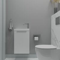  ЗОВ Тумба под умывальник Монови Слим 40 S40LW0LW9268 (белый матовый) - Превью изображения №2 — Интернет-магазин Time-Shop