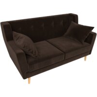 Диван Лига диванов Брайтон 281 2-х местная 108926 (микровельвет, коричневый) - Превью изображения №3 — Интернет-магазин Time-Shop