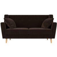 Диван Лига диванов Брайтон 281 2-х местная 108926 (микровельвет, коричневый) - Превью изображения №2 — Интернет-магазин Time-Shop