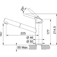 Смеситель Franke Orbit Pull Out 115.0623.057 (хром/оникс) - Превью изображения №2 — Интернет-магазин Time-Shop