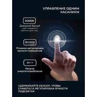 Зеркало с подсветкой  EMZE 45x77 LED.UV.45.77.AUR (золото с УФ-окантовкой и подсветкой) - Превью изображения №8 — Интернет-магазин Time-Shop