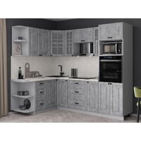 Готовая кухня Интерлиния Мила Деко 1.68x2.4 LV (керамика/керамика/опал светлый) - Превью изображения №3 — Интернет-магазин Time-Shop