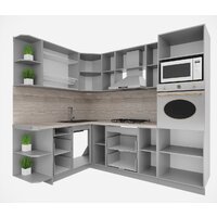 Готовая кухня Интерлиния Мила Деко 1.68x2.4 LV (керамика/керамика/опал светлый) - Превью изображения №2 — Интернет-магазин Time-Shop