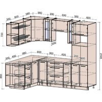 Готовая кухня Интерлиния Мила Деко 1.68x2.4 LV (керамика/керамика/опал светлый) - Превью изображения №8 — Интернет-магазин Time-Shop