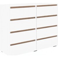 Кортекс-мебель Бари 120 8ш (белый/белый/дуб сонома)