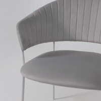 Стул с подлокотниками Алвест AV 433 (светло-серый бархат H-09/белый) - Превью изображения №11 — Интернет-магазин Time-Shop