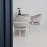 Стул с подлокотниками Алвест AV 433 (светло-серый бархат H-09/белый) - Превью изображения №3 — Интернет-магазин Time-Shop