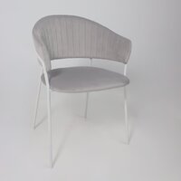 Стул с подлокотниками Алвест AV 433 (светло-серый бархат H-09/белый) - Превью изображения №15 — Интернет-магазин Time-Shop