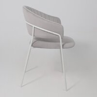 Стул с подлокотниками Алвест AV 433 (светло-серый бархат H-09/белый) - Превью изображения №7 — Интернет-магазин Time-Shop