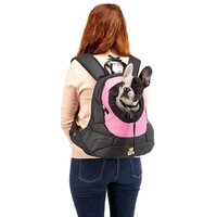 Рюкзак-переноска Ferplast Kangoo L 85748316 (черный/розовый) - Превью изображения №3 — Интернет-магазин Time-Shop