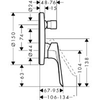 Смеситель Hansgrohe Logis E 71404000 - Превью изображения №2 — Интернет-магазин Time-Shop