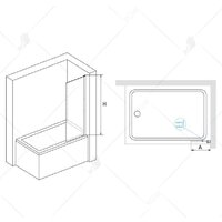 Стеклянная шторка для ванны RGW SC-056-8-B 35110562850-14 - Превью изображения №4 — Интернет-магазин Time-Shop