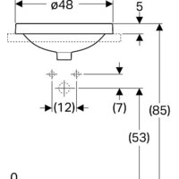 Умывальник Geberit VariForm 500.707.01.2 - Превью изображения №3 — Интернет-магазин Time-Shop