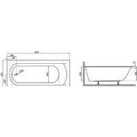 Ванна Polimat Classic Slim 180x80 (c ножками) - Превью изображения №3 — Интернет-магазин Time-Shop