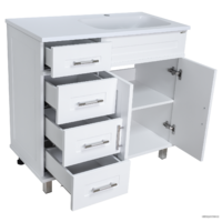  Misty Купер - 90 Тумба напольная с 4 ящ. правая, белая эмаль - П-Куп01090-0124ЯП - Превью изображения №2 — Интернет-магазин Time-Shop