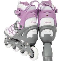 Роликовые коньки Ricos Stream PW-153A S (р. 33-36, белый/лиловый) - Превью изображения №2 — Интернет-магазин Time-Shop