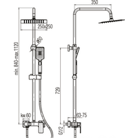 Душевая система  Valvex Loft Black 2455750 - Превью изображения №2 — Интернет-магазин Time-Shop