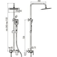 Душевая система  Valvex Loft Black 2455750 - Превью изображения №2 — Интернет-магазин Time-Shop
