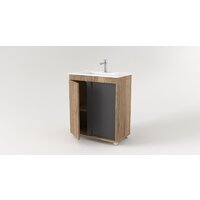  Дабер Тумба под умывальник 013 WeltWasser Deilbach 7517-70 Т13.7W.0.22 (дуб галифакс/серый) - Превью изображения №2 — Интернет-магазин Time-Shop