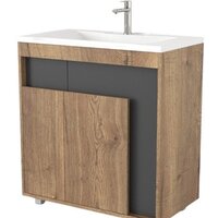 Дабер Тумба под умывальник 015 Тобага/Эридан 80 Т15.8Т.0.22 (дуб галифакс/серый)