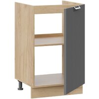 Шкаф напольный Трия Кимберли 1Н5М (дуб крафт золотой/титан) - Превью изображения №2 — Интернет-магазин Time-Shop