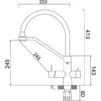 Смеситель РМС SUS127G-016F-015 - Превью изображения №2 — Интернет-магазин Time-Shop