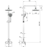 Душевая система  Deante Corio NAC 019M - Превью изображения №3 — Интернет-магазин Time-Shop